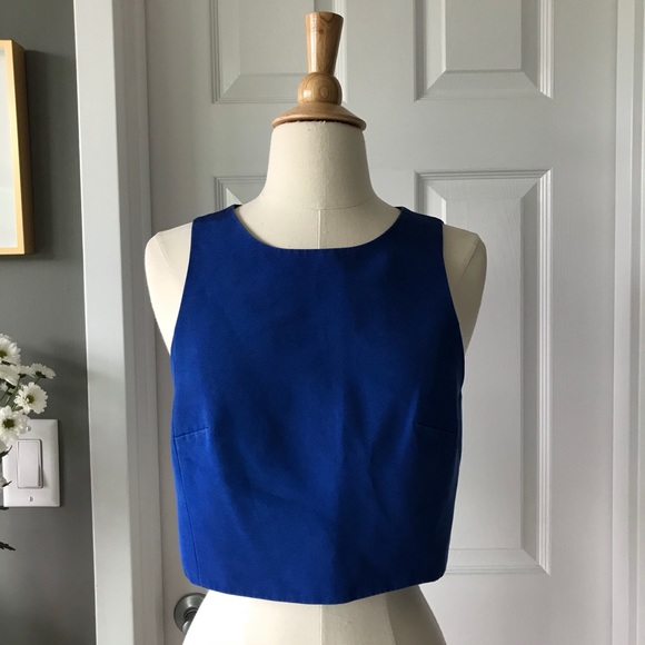 Tibi Tops - Tibi zip back crop top